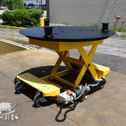 electric powered round top hydraulic scissor lift table 6000 lbs 33713 b